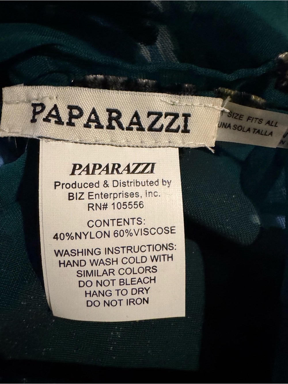 paparazzi Teal Floral Open-Front Kimono Jacket - Picture 7 of 7